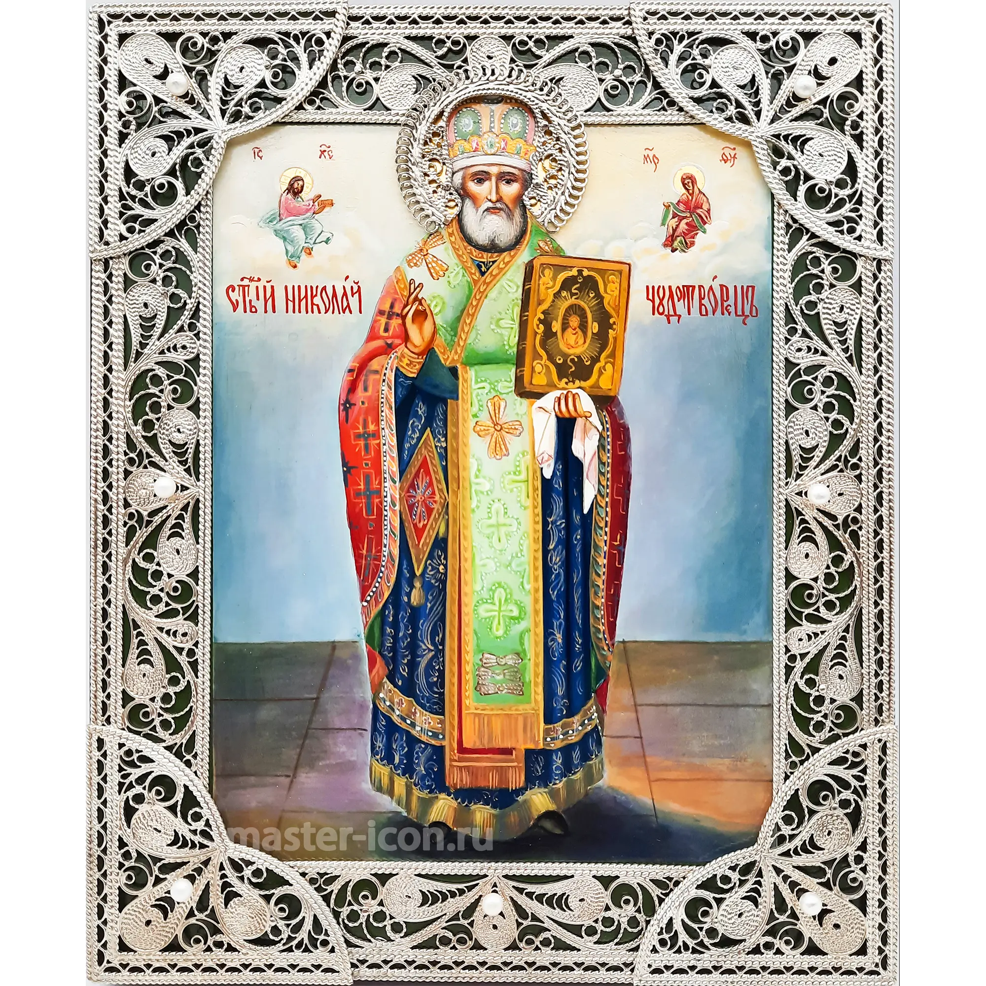 Икона скань Николай Чудотворец Икона скань Николай Чудотворец